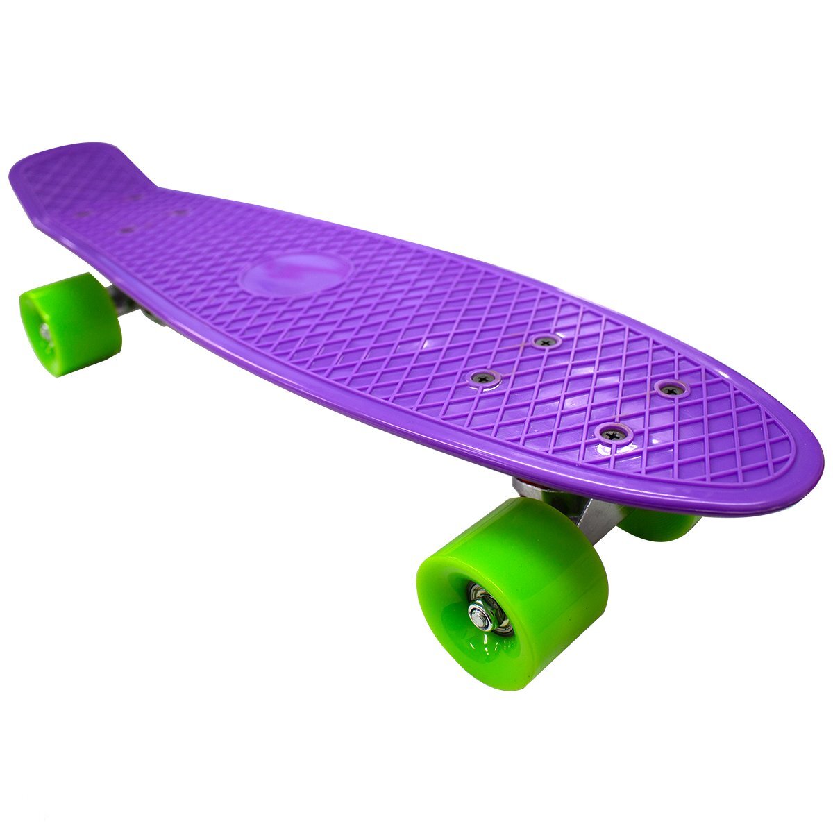 カラフルで可愛いスケートボード!ペニータイプのスケボー! ミニクルーザーボード スケーター アウトドア スポーツ 紫 パープル拍卖
