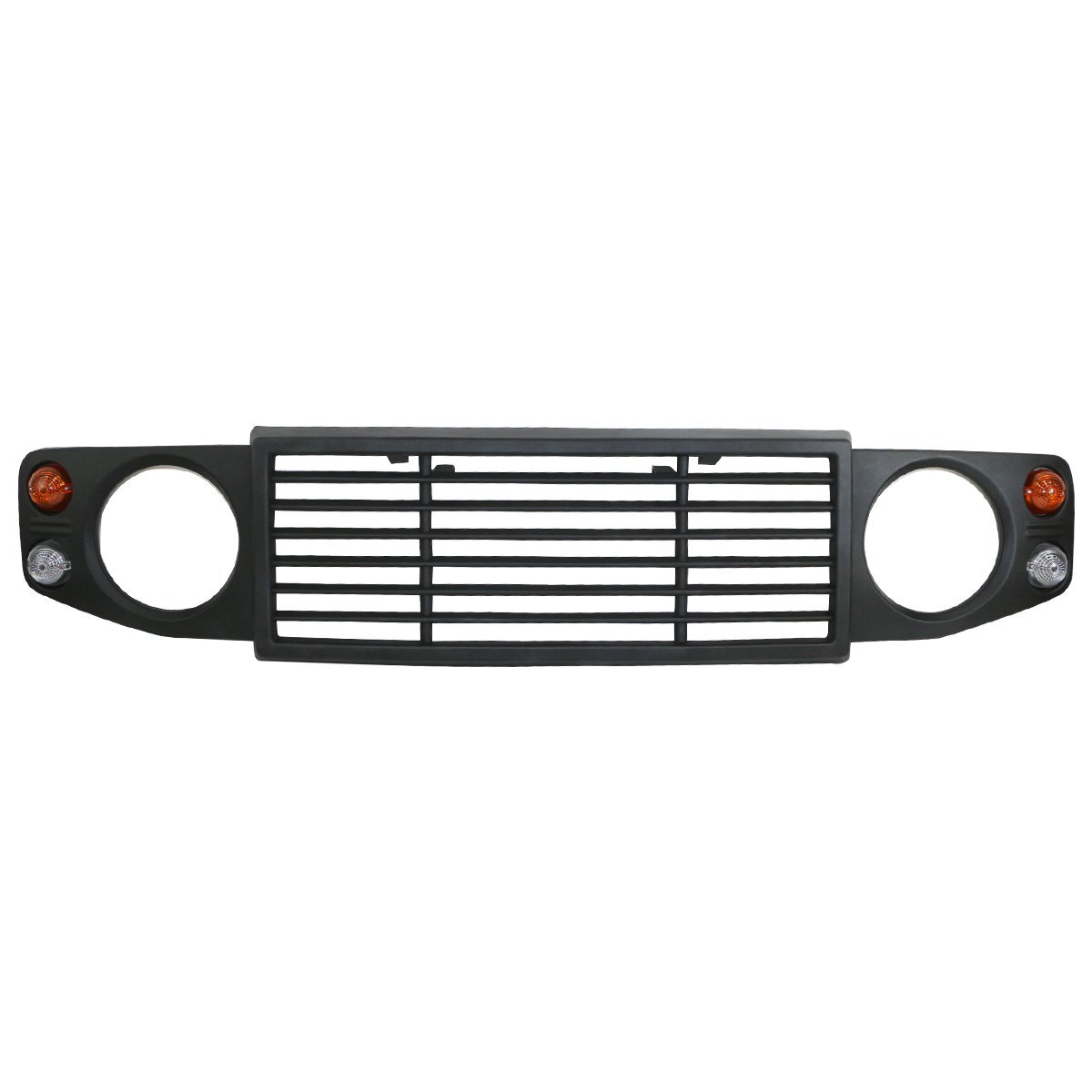 JB64 ジムニー フロントグリル ブラック JB74 シエラ 装着可能 レトロ ディフェンダー スタイル ランプ付き ブラック/黒拍卖