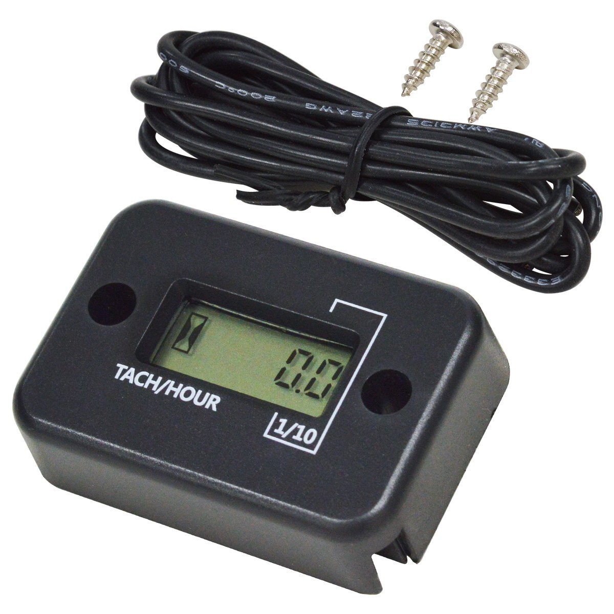 汎用 デジタル アワーメーター タコメーター 黒 PWC メーター 埋め込み 速度計 小型 防水 ジェットスキー モーターボート バイク ボート拍卖