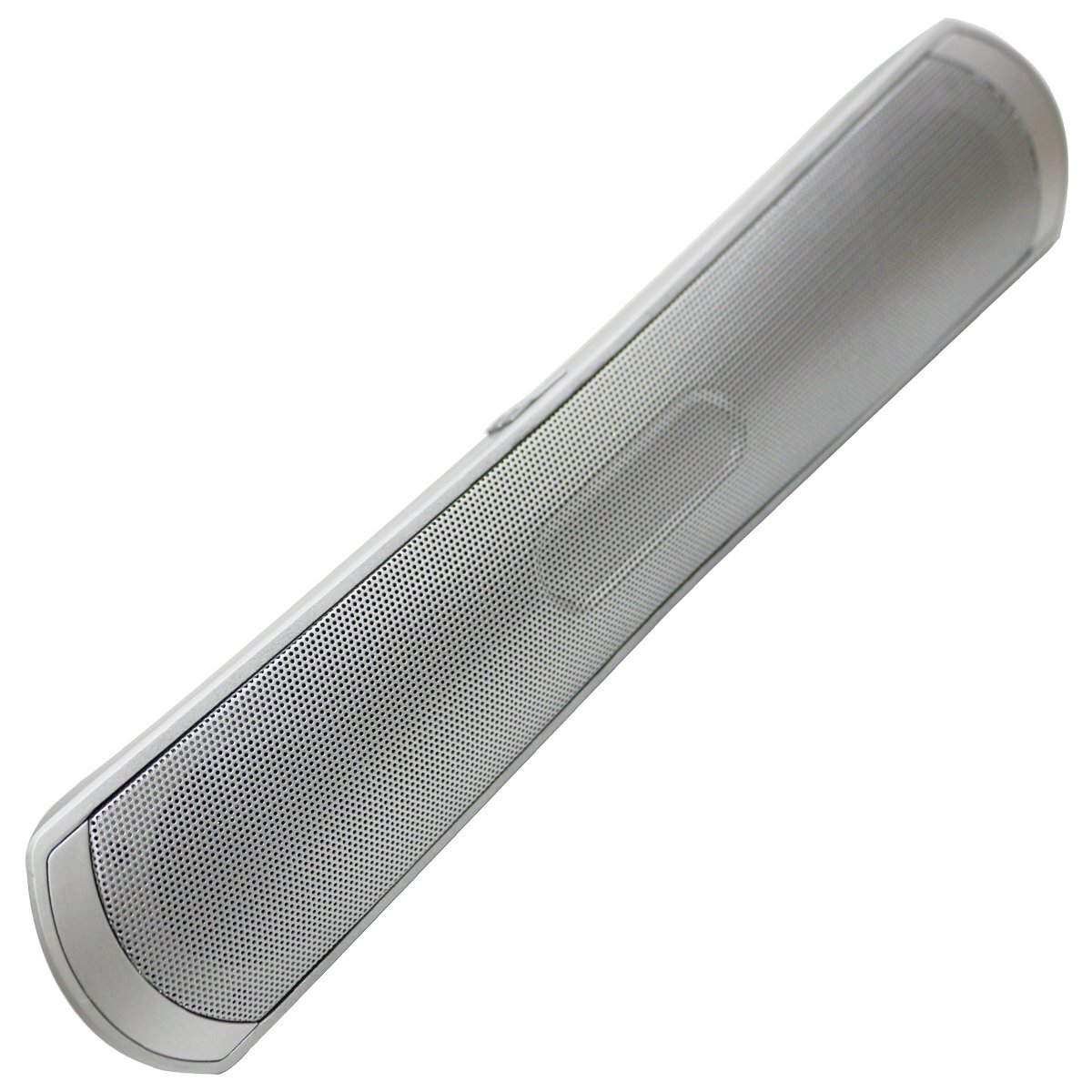 Bluetoothスピーカー ワイヤレス スリムタイプ 30cm 充電式 銀/シルバー スマホ パソコン タブレット 80dB USBメモリ SDカード拍卖