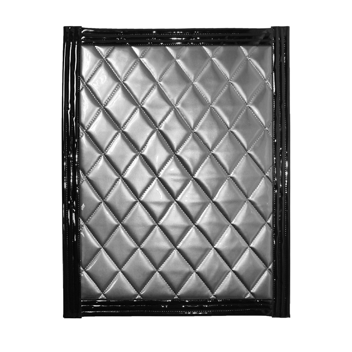 トラック 泥除け マット マッドフラップ 600mm×750mm 60cm×75cm ブラック×シルバー 黒縁 黒フチ 銀色 メタリック 泥よけ マッドガード拍卖