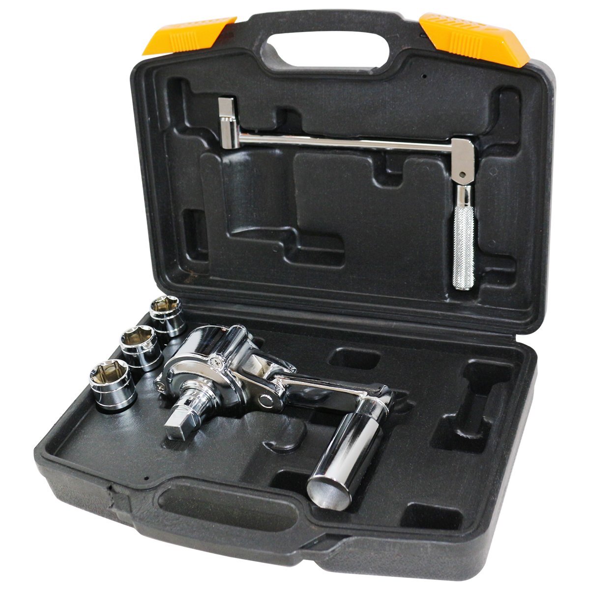 16倍 倍力 ギアレンチ 17mm/19mm/21mm ソケット アダプター 付き 差込角 1/2 急 パワーレンチ 車 ホイール ナット 交換 外し拍卖