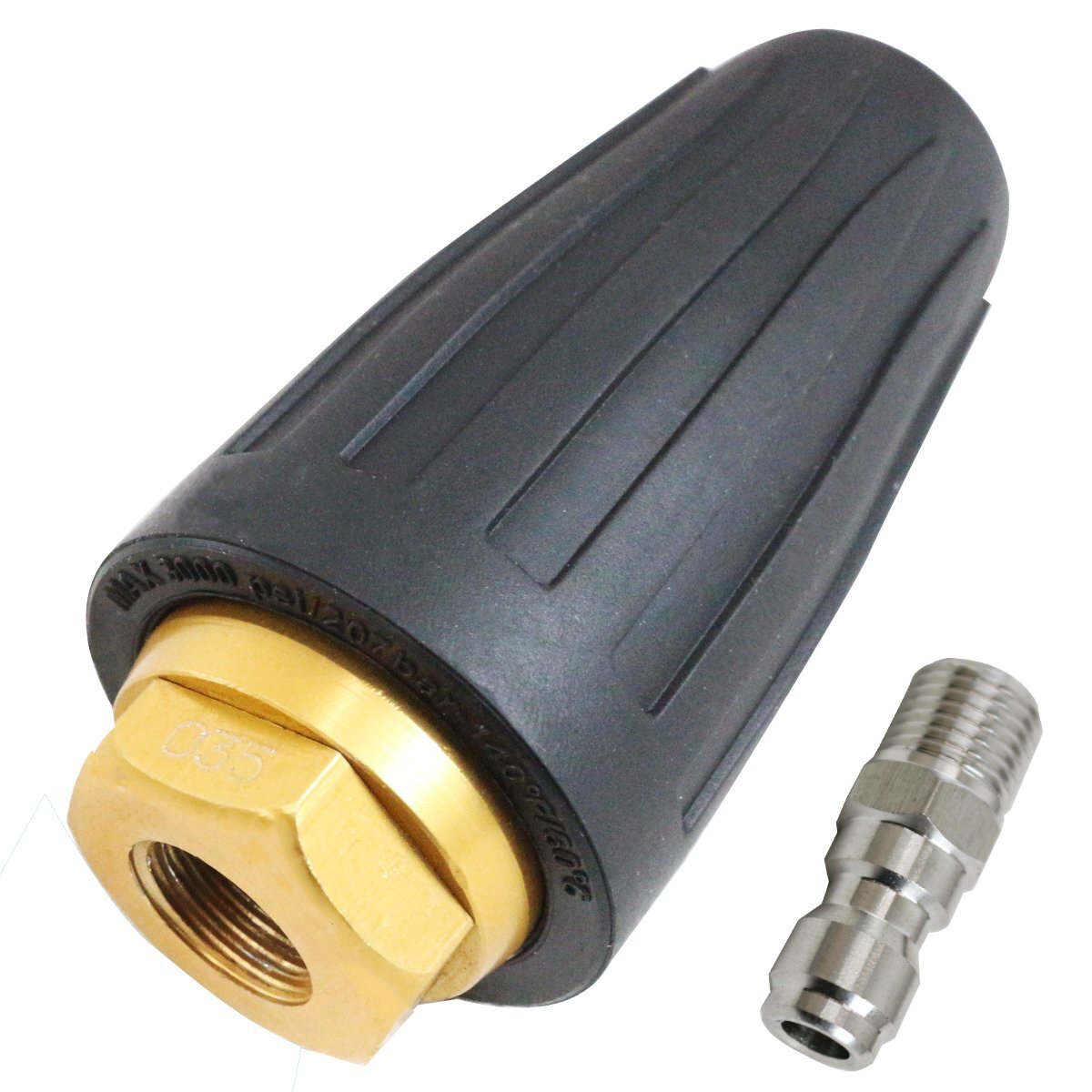 【送料380円】035穴 13L(分) ターボノズル 回転ノズル 高圧洗浄機 4000 psi ワンタッチ カプラー 1/4 錆 泥 船舶 貝 船底 レストア 強力拍卖