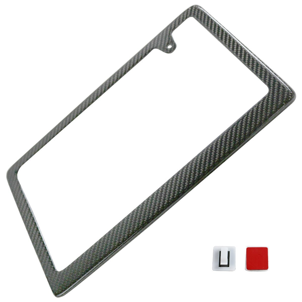 『リア用』綾織り カーボン製 ナンバー フレーム USDM ブラック 黒 プレート カバー ライセンス 普通車 車 リアルカーボン拍卖