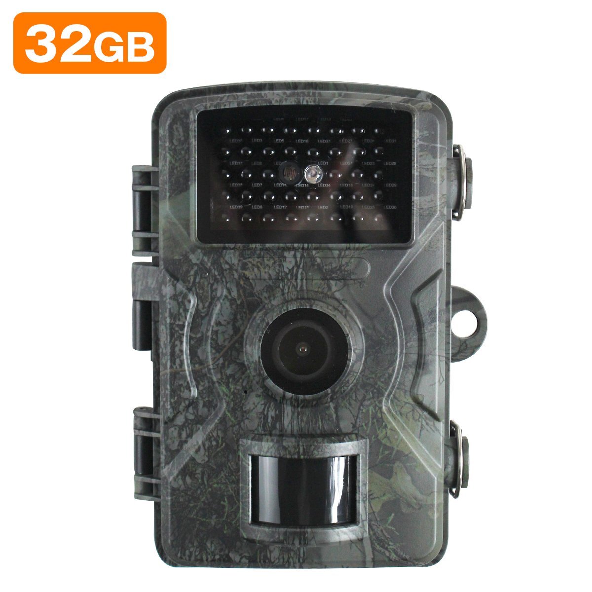 トレイルカメラ 動体検知 防犯 カメラ 1080P 人感センサー 野生動物 駐車場 倉庫 別荘 夜間 暗視 自動録画 防塵 防水 狩猟 畑拍卖