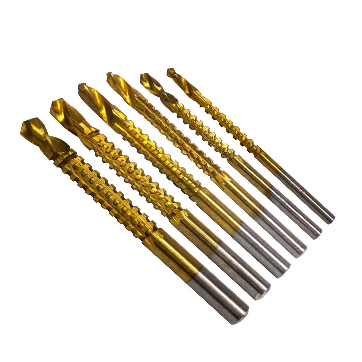 【送料220円】のこぎりドリル 3~8mm 6本セット ドリル 刃 ビット 電動 インパクト ドライバー 木工ドリル 切削工具 木材加工 アルミ加工拍卖