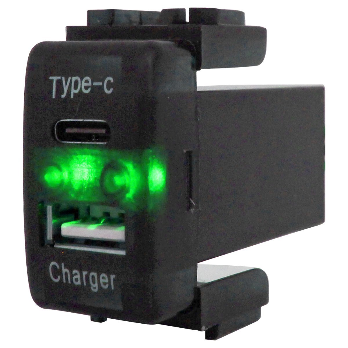 【送料220円】ニッサンA NV350キャラバン E26 LED/グリーン USB Type-C タイプC ポート 充電 QC3.0 12V パネル スイッチホールカバー拍卖