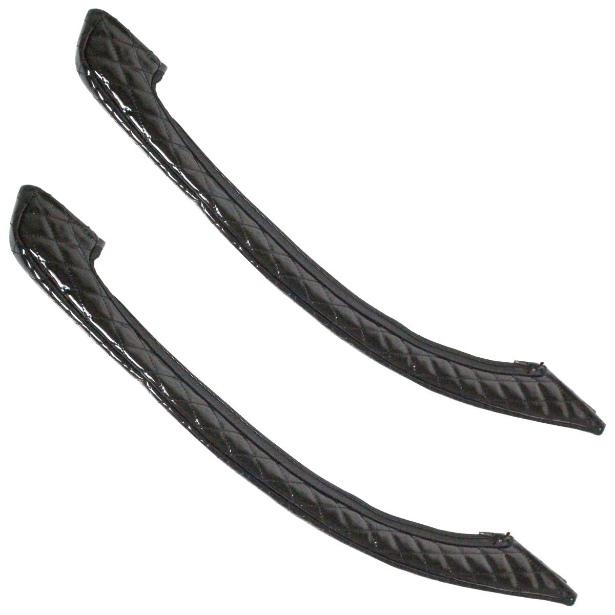 07エルフ 07y エルフ ドアキルトハンドルカバー エナメルブラック 艶ブラック 黒 シングルステッチ ダイアカット拍卖