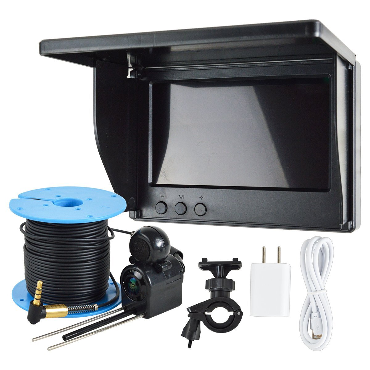 4.3インチ 水中カメラ カラーモニター 赤外線LED 暗視 防水 魚群探知機 水中確認 目視 釣り 海釣り 川釣り 餌釣り 水深約30m拍卖