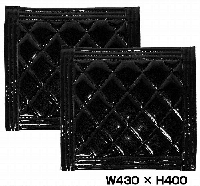 『2枚セット』 トラック 泥除け マット マッドフラップ 430mm×400mm 43cm×40cm ブラック×ブラック 黒縁 黒フチ 泥よけ マッドガード拍卖