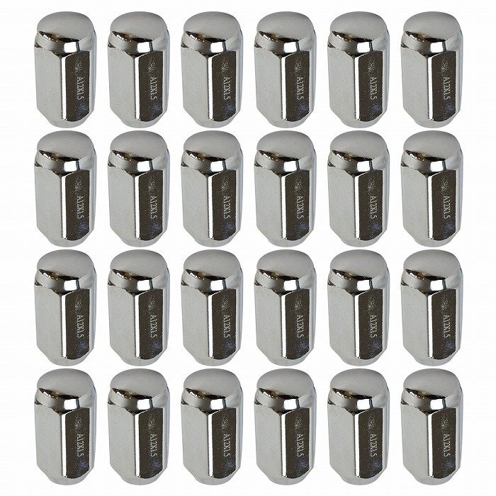 24個 『M12 P1.5 21HEX』『60度 全長42mm 袋 テーパー』ホイールナット メッキ 袋ナット 24本 6穴用 1台分 トヨタ 汎用拍卖
