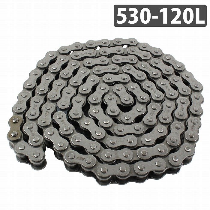 『530-120L』汎用 バイクチェーン ノンシール ドライブ チェーン ブラック KH250 KH400 GT380 GSX750S 刀 GSX1300R 隼 GS400拍卖
