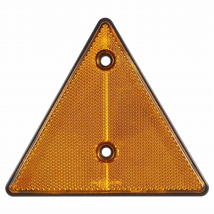 15cm トレーラー トラック 三角 リフレクター 反射板 黄色/オレンジ/橙 1枚 テール 小型 中型 大型 重機 除雪車 追突防止拍卖
