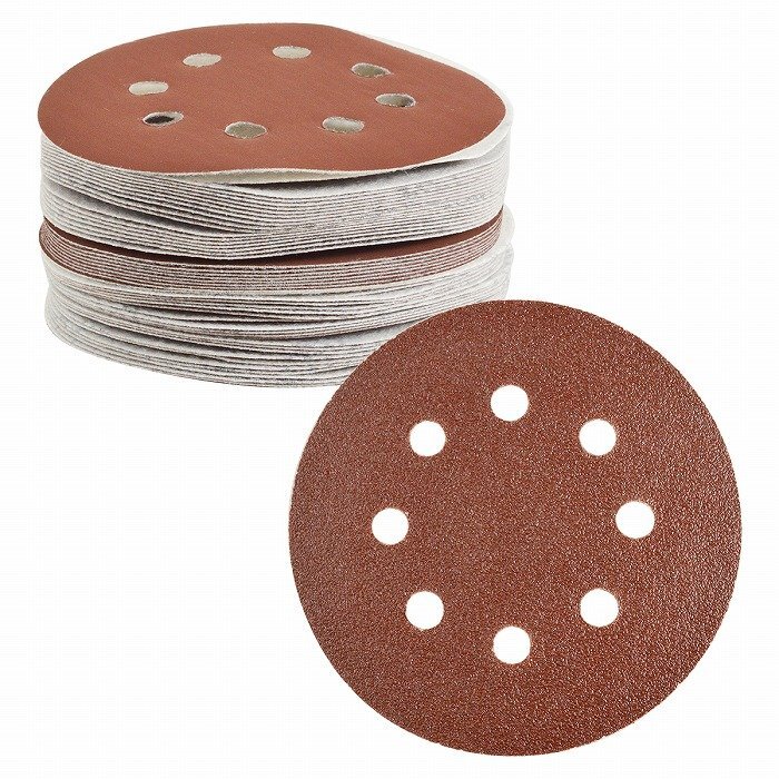 『10種 100枚』 125mm サンドペーパー 丸型 8穴 サンダー マジックパッド #80-#3000 各10枚 ディスク ペーパー 紙やすり 研摩拍卖