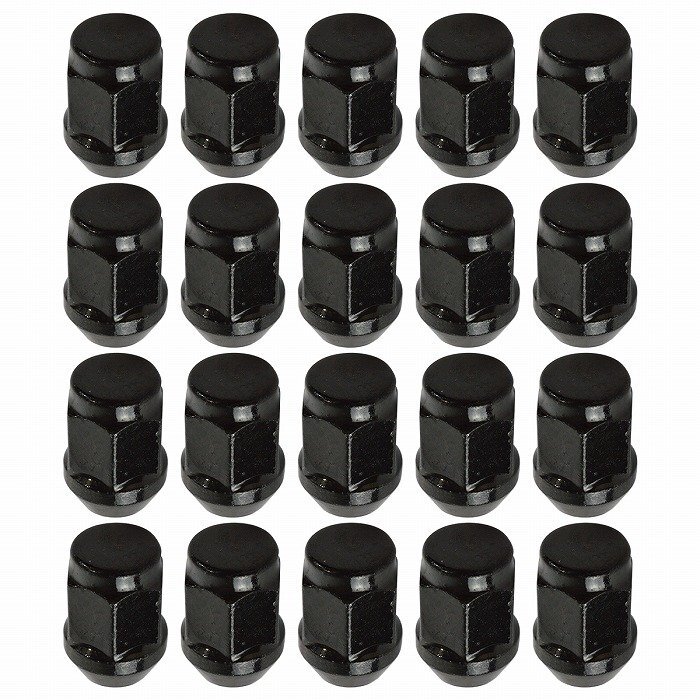 20個 『M12 P1.5 21HEX』『60度 全長35mm 袋 テーパー』社外ホイール用 ホイール ナット 黒 20本 5穴用 1台分 スバル 汎用拍卖