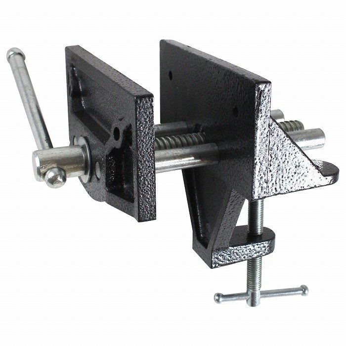 木工バイス 『口幅155mm 開口90mm』木工 万力 リードバイス 大工道具 クランプ 木材 加工 固定 接着 研摩 卓上 木彫 DIY拍卖