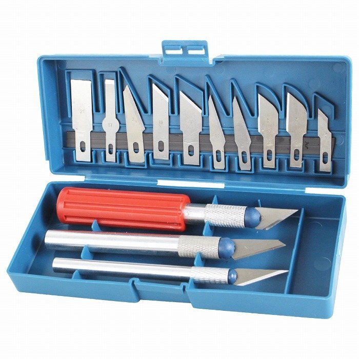 13PCS ナイフセット ホビー カッター デザインナイフ クラフトナイフ 切り絵彫刻刀 プラモデル はんこ ラジコン フィギュア拍卖