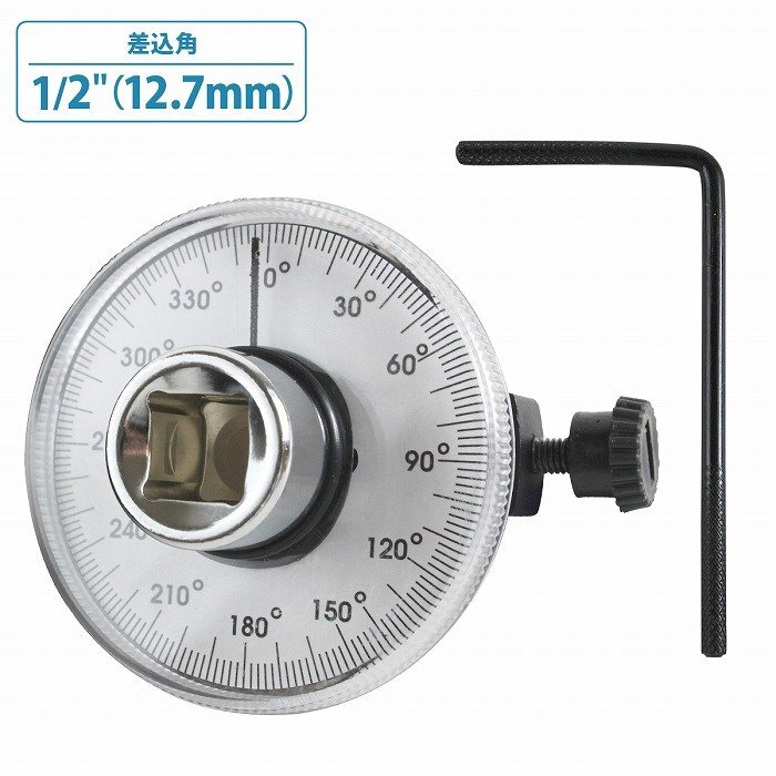 角度締め トルクアングルゲージ トルク レンチ 角度締 アングル ゲージ 1/2sq 締付け 角度 測定 ツール 工具 車 バイク 機械拍卖