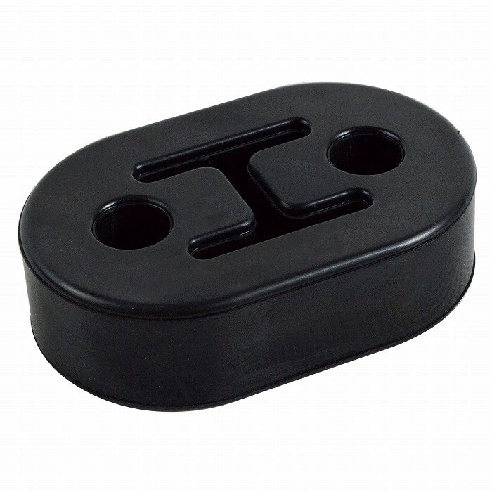 【送料220円】『1個』2穴 12mm 汎用 強化 マフラー ハンガー ブラケット 交換 ブッシュ マウント リング 吊り 干渉 ゴム 車 黒/ブラック拍卖