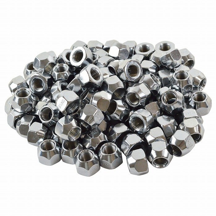 100個 『M12 P1.5 21HEX』『60度 全長16mm 貫通 テーパー』ホイールナット メッキ ナット 4穴 5穴 6穴 100本 汎用 トヨタ系拍卖