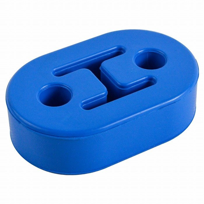 【送料220円】『1個』汎用 強化 マフラーハンガー 2穴 12mm マフラー 交換 ブッシュ マウント リング 吊り 防振 干渉 ゴム 車 ブルー拍卖