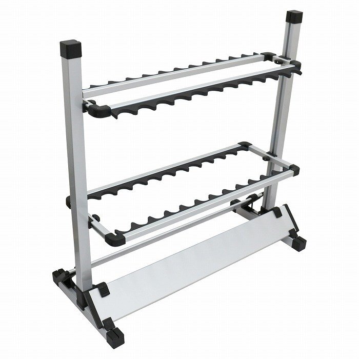 釣り竿 スタンド 24本 収納 竿 竿立て ロッド ホルダー アルミ 軽量 黒 ブラック 竿 受け 置き 保管 釣り 竿 幅70cm拍卖