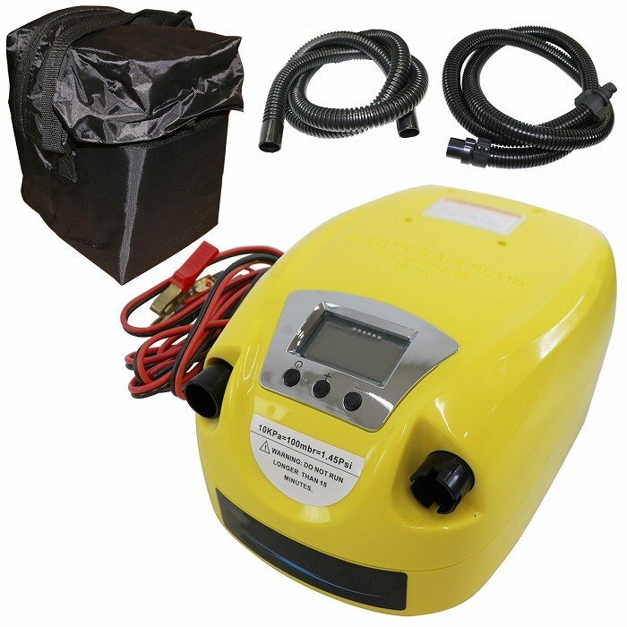 ゴムボート用 12v デジタル式 高圧ポンプ 電動 空気入れ エアー ポンプ 圧力設定 トーイングチューブ 浮輪 バナナボート拍卖