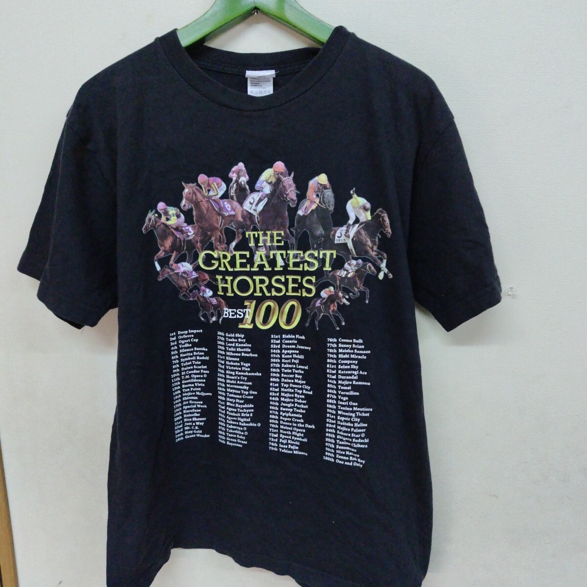 Tシャツ ブラック HORSES BEST 100 Lサイズ け207拍卖