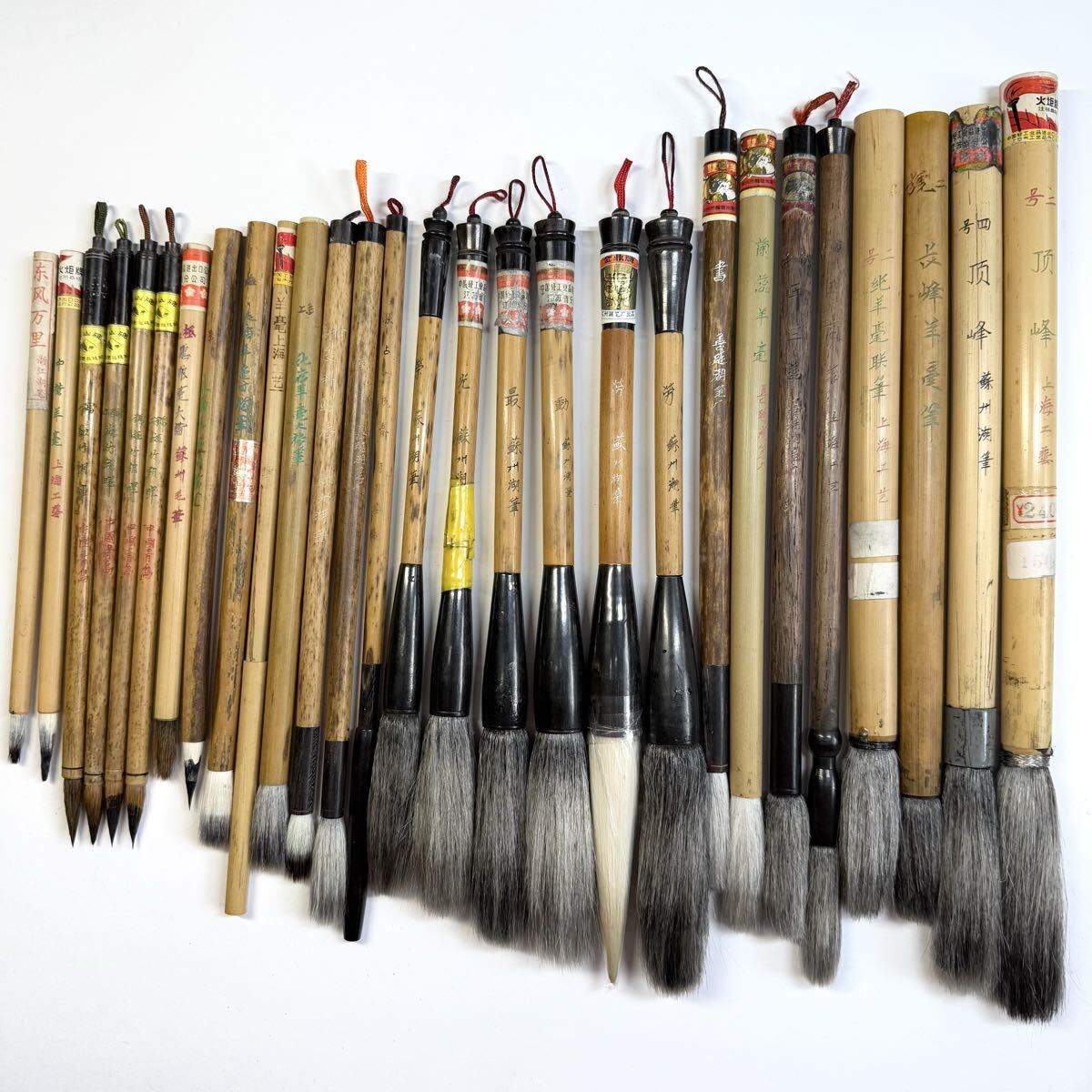 唐筆 中国筆 蘇州湖筆 善璉 上海工藝 武林邵芝巌 斑竹朝筆 毛筆 上海工芸 書道筆 書道 書道具 古筆拍卖