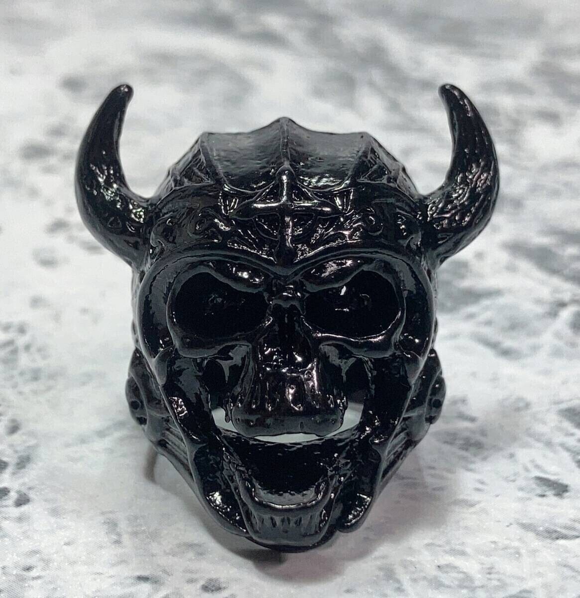 ◆同梱発送可◆「バイキング/ヴァイキング 北欧神話 戦士の髑髏/スカル 指輪 22号 ブラック」fire_sale 【タグ:アクセサリー】拍卖