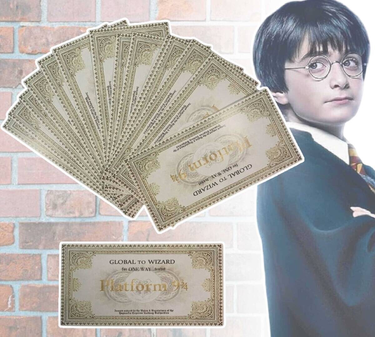 ◆同梱発送可◆「ハリー・ポッター 9と3/4番線への乗車券/チケット 15枚セット タイプB」fire_sale 【タグ:映画】拍卖