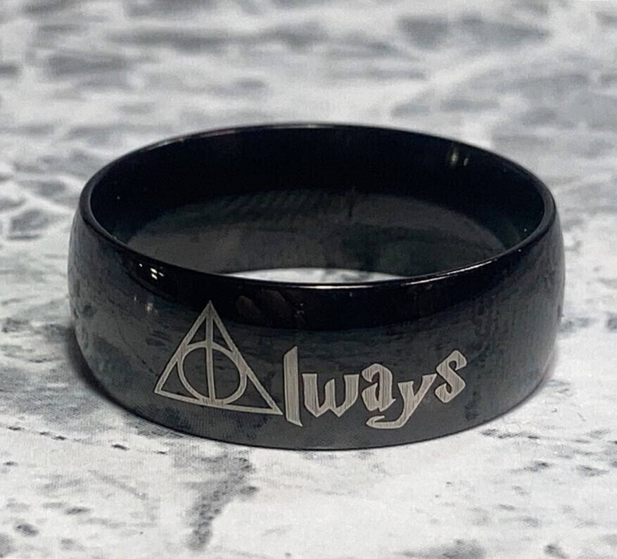 ◆同梱発送可◆「ハリー・ポッター/セブルス・スネイプ 死の秘宝/Always 指輪 ブラック 17号」fire_sale 【タグ:映画、アクセサリー】拍卖