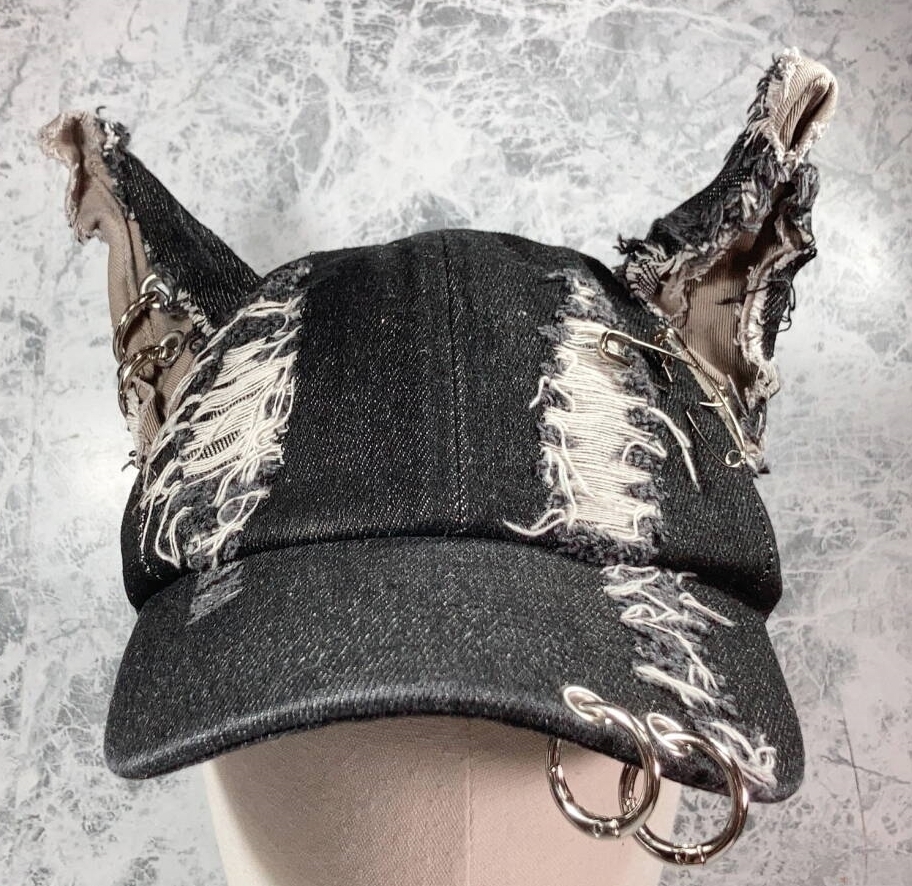 ◆同梱発送可◆「傷だらけのワンコ 犬/イヌ/いぬ 帽子 ダメージ加工 タイプB」fire_sale 【タグ:アクセサリー】拍卖