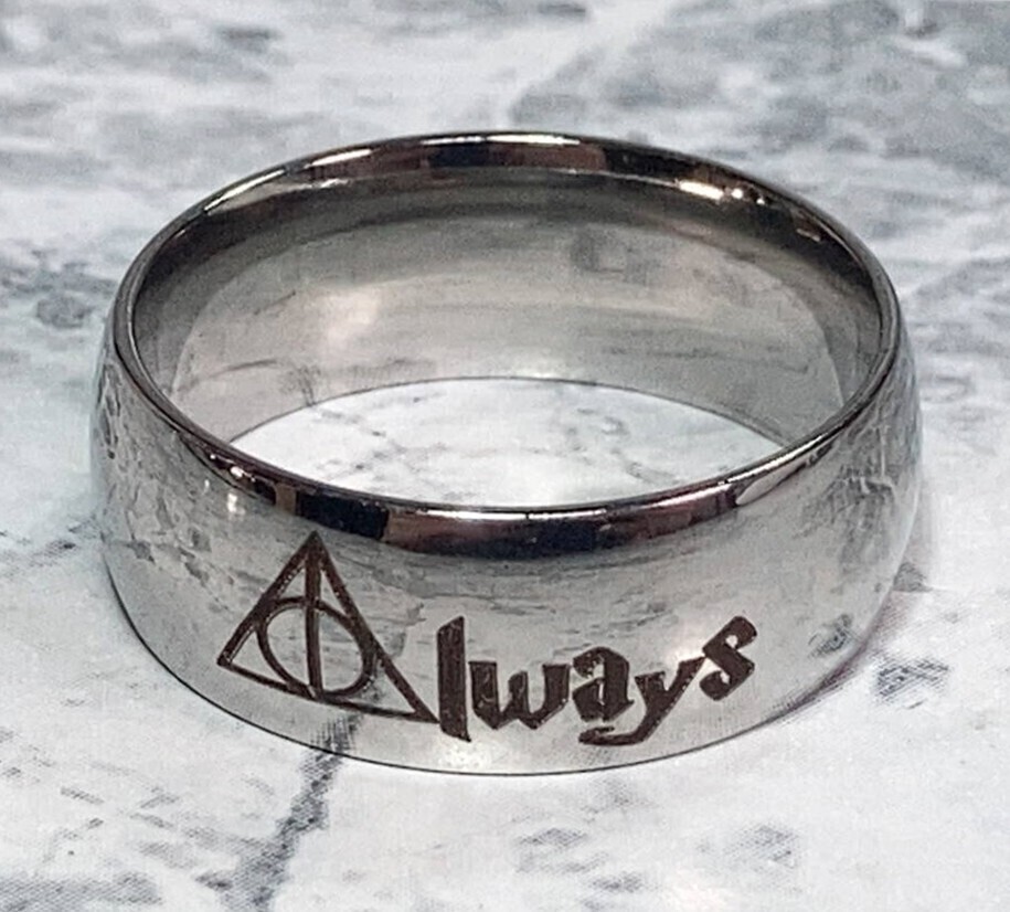 ◆同梱発送可◆「ハリー・ポッター/セブルス・スネイプ 死の秘宝/Always 指輪 シルバー 15号」fire_sale 【タグ:映画、アクセサリー】拍卖