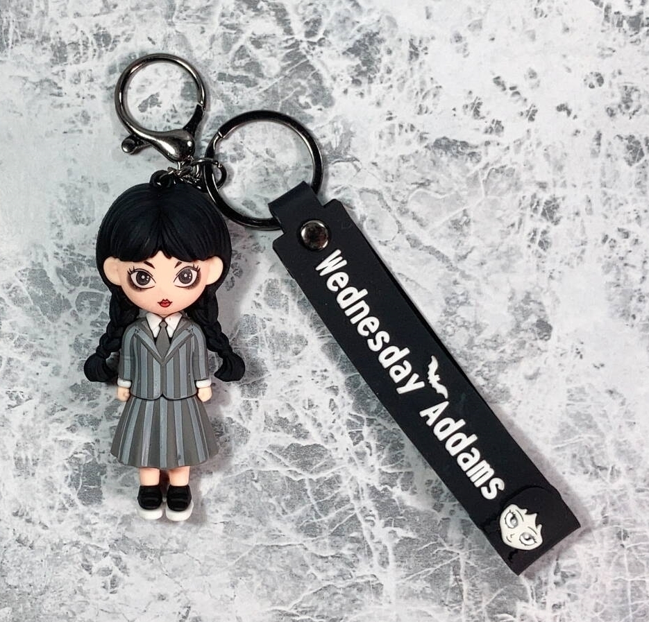 ◆同梱発送可◆「ウェンズデー・アダムス/アダムス・ファミリー マスコット キーホルダー/ストラップ タイプB」fire_sale 【タグ:映画】拍卖