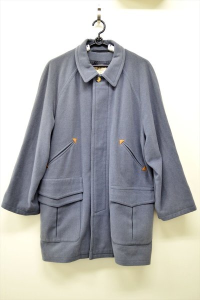 KM722●現状品●HERMES エルメス カシミヤ混 ロングコート 46 グレー系 メンズ拍卖