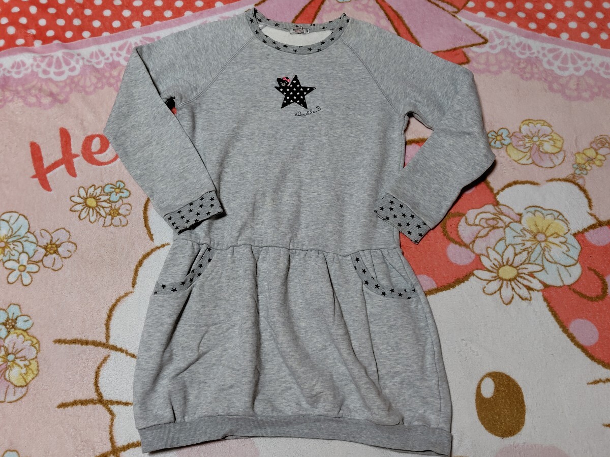 ミキハウスDOUBLE.Bトレーナーワンピース150拍卖