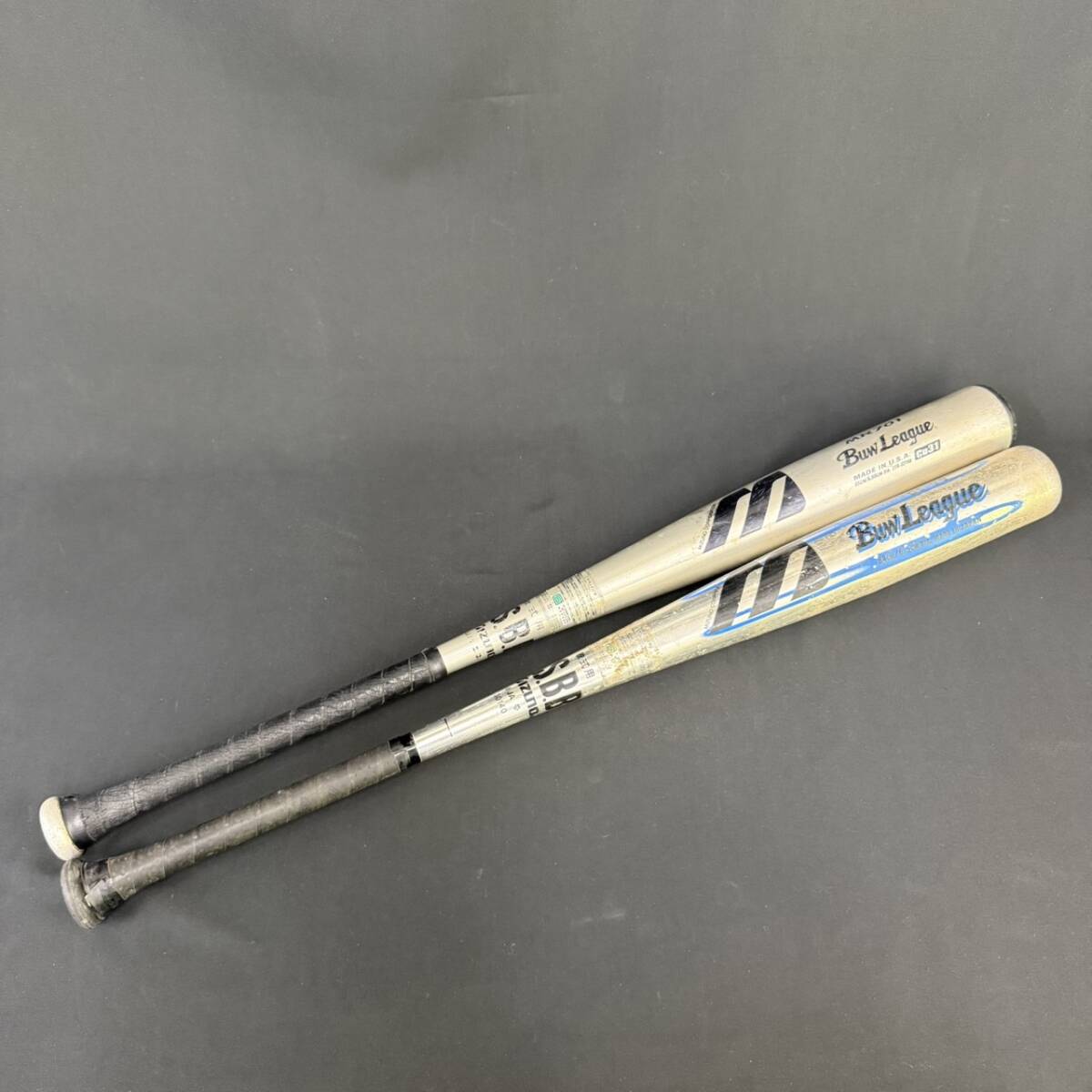 25浦/A028464-2/OS3000/M115-13/【名古屋】バット MIZUNO ミズノ Buw League J.S.B.B 軟式用 2本まとめ MR701 / DS-99拍卖