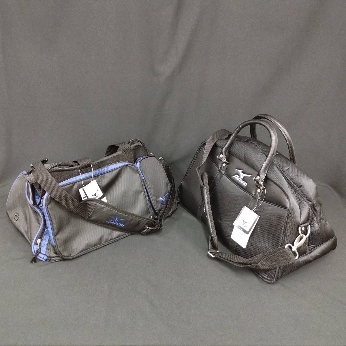 25博/A007886-1/OT3000/M115-1/【名古屋】MIZUNO ミズノ ボストンバッグ 2点 ブラック × ブルー 25L / 09ブラック 20L拍卖