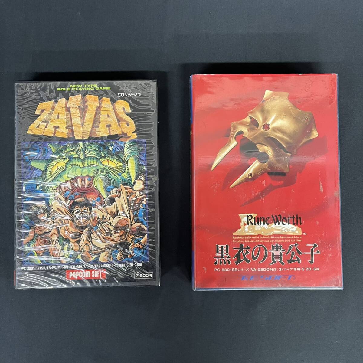 25広/B001236-2/TY3000/R115-212/【名古屋】 PCゲームソフト 2点セット PC-8801mkⅡSR サバッシュ/ PC-8801mk1SRシリーズ 黒衣の貴公子拍卖