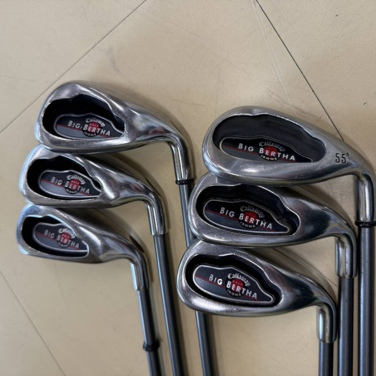 25品/A033460-1/KH4000/T121-401/【名古屋】アイアン Callaway キャロウェイ BIG BERTHA IRONS JV 55 60i B SERIES R 6本まとめ拍卖