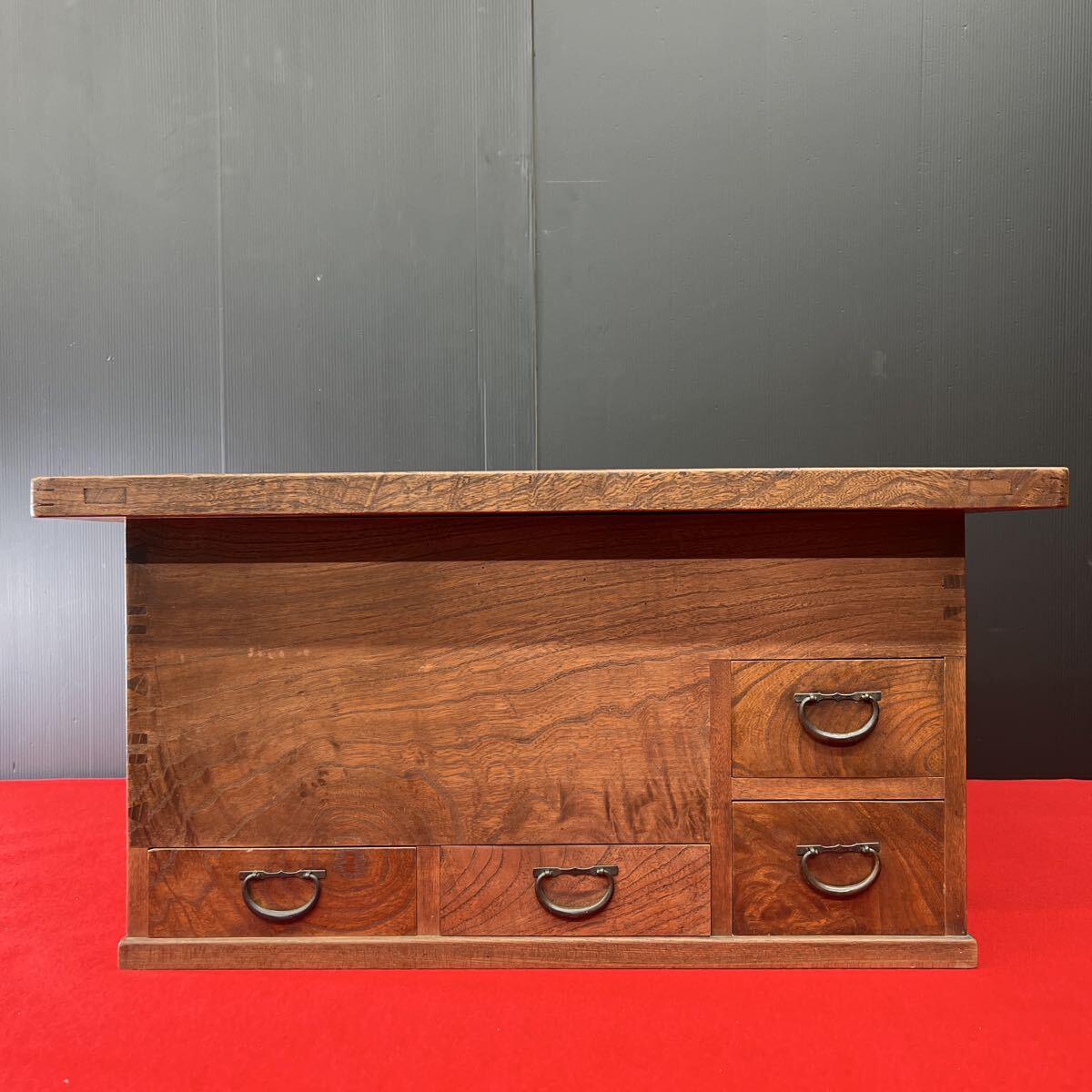 古民具 長火鉢 囲炉裏 茶道具 アンティーク 昭和レトロ 木製 和家具 レトロ/高さ約32㎝/横幅約63㎝/奥行き約42㎝ 江戸火鉢拍卖