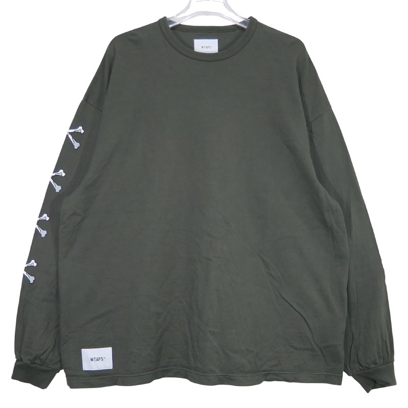 WTAPS ダブルタップス 22AW LXLXW/LS/COTTON LONG LIVE WTAPS クロスボーン ロングスリーブ コットン Tシャツ ロンT サイズ04(XL) novz拍卖