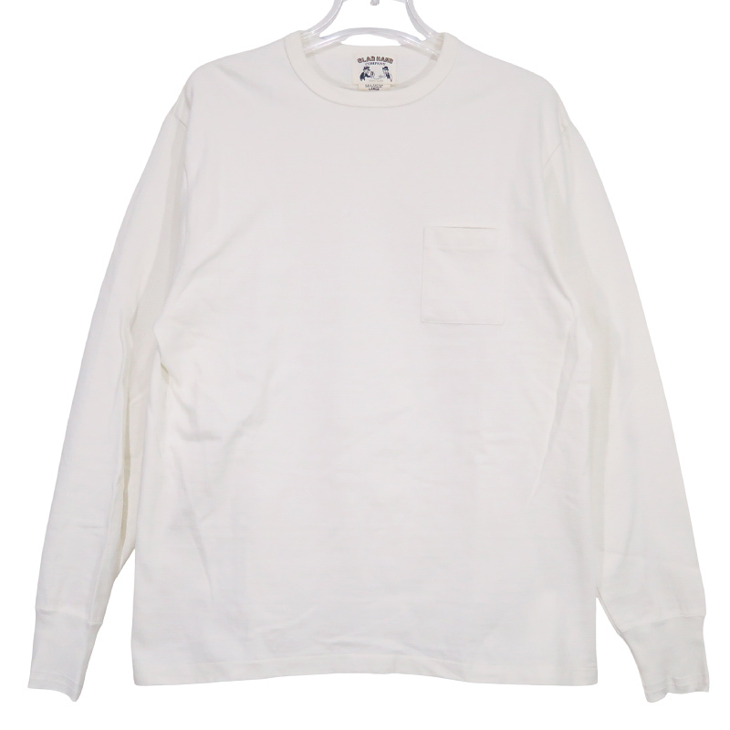 GLAD HAND グラッドハンド ROYAL POCKET L/S T-SHIRTS ロイヤル ポケット ロングスリーブ Tシャツ ロンT 長袖 カットソー ホワイト novz拍卖