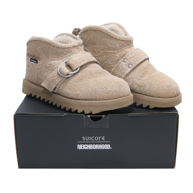 NEIGHBORHOOD ネイバーフッド x SUICOKE スイコック 24AW NHXSUICOKE.NEW WAVE BOOT ニュー ウェーブ ブーツ ベージュ ボア シューズ novz拍卖