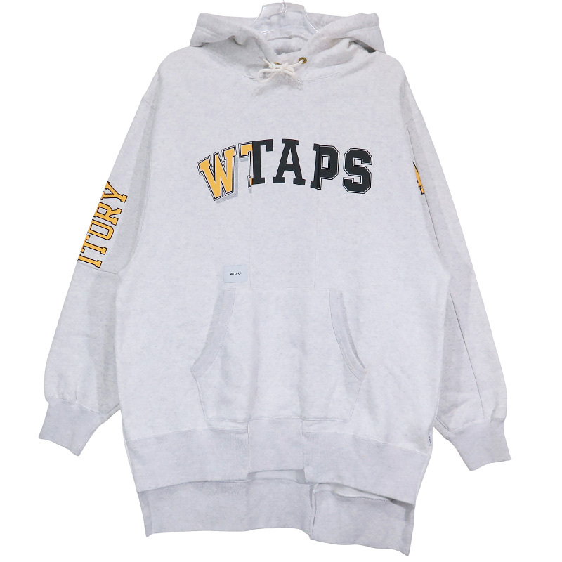WTAPS ダブルタップス 18AW RIPPER 02/SWEATSHIRT.COPO リッパー02 スウェットシャツ トップス フーディー パーカー アッシュ グレー novk拍卖
