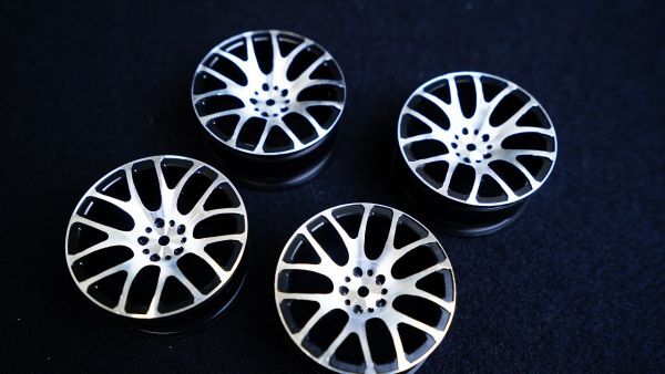 SALE 2×7 アルミホイール 風(A-8251-黒)/RC用ホイール/オフ+6/アルミCNC製/YD2 1/10カー用 ホイール アルミ製 ドリフト/+6拍卖