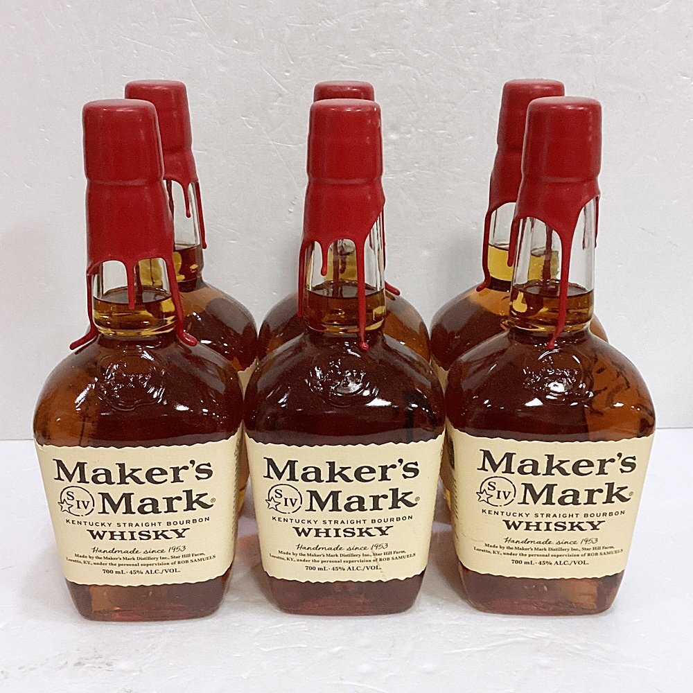 HO1 未開栓 メーカーズマーク レッドトップ バーボンウイスキー 700ml×6本セット ⑥拍卖