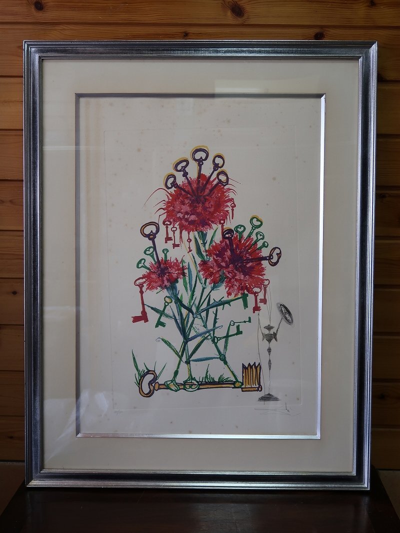 【青宝】1032104サルバドール・ダリ「マーガレット」版画 リトグラフ 331/350 直筆サイン 額装(4252994/251)拍卖