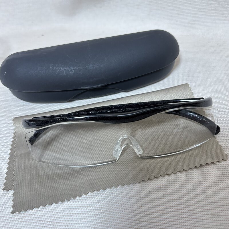 1円~ 良品 美品 HAZUKI ハズキルーペ 1.6× ブラックラメ ケース入 IW510DE05HZK拍卖